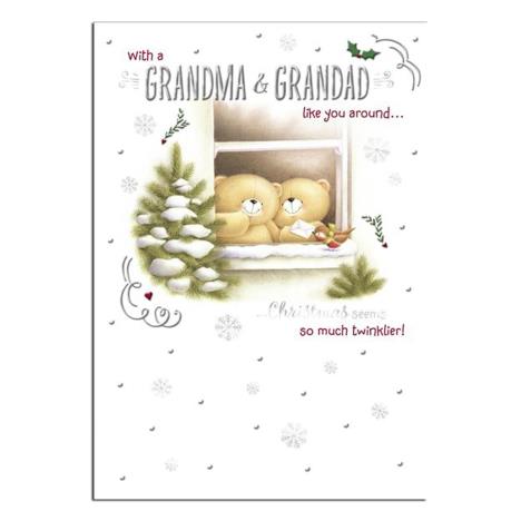 Grandma & Grandad Forever Friends Christmas Card